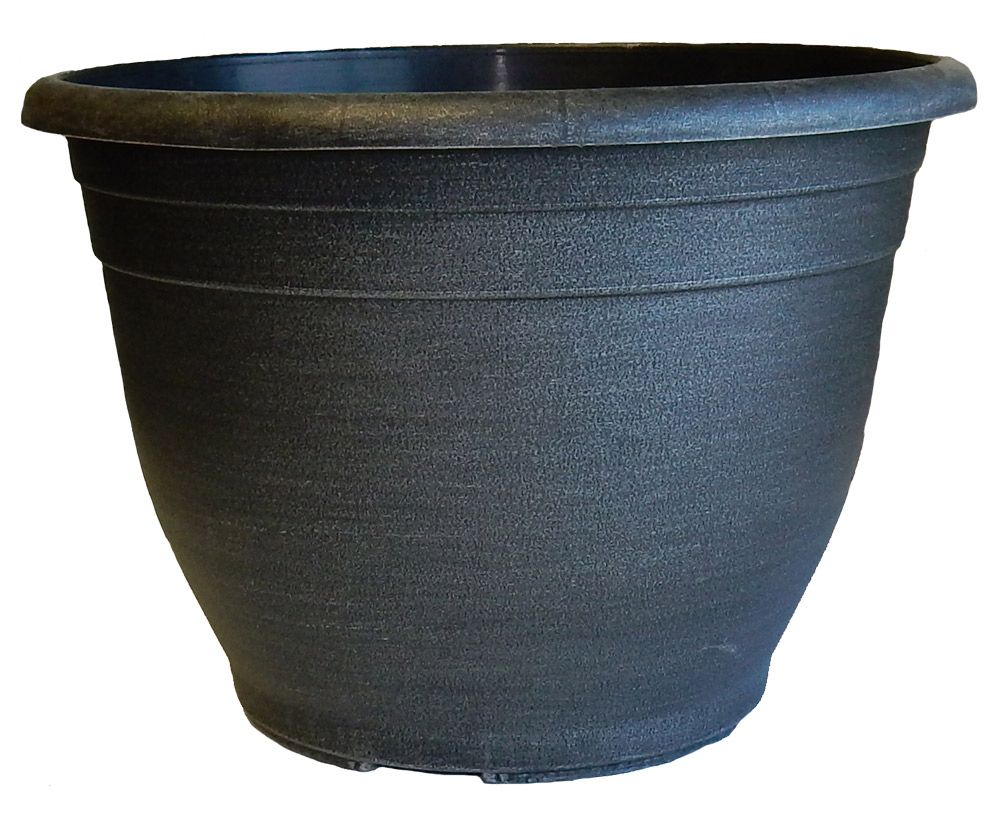 12 x 9 Royal Round Planter Silver Wash - 36 per case - Decorative Planters